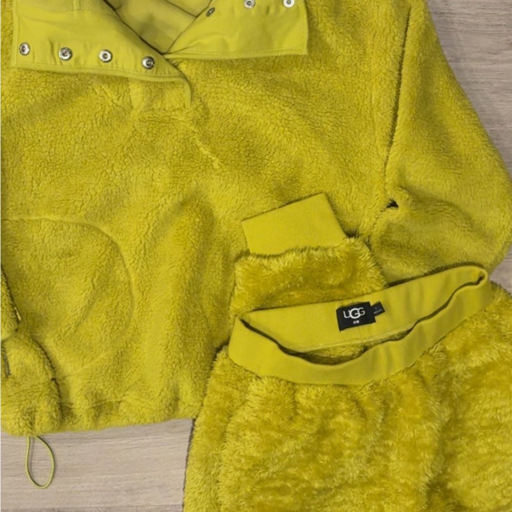 UGG Mustard Fleece Pullover and Pants Set